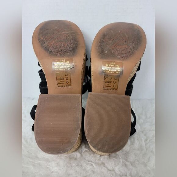 Free People Lisbon Womens Shoes Size 9 Platform Black Suede Mules/Heels - Picture 8 of 8